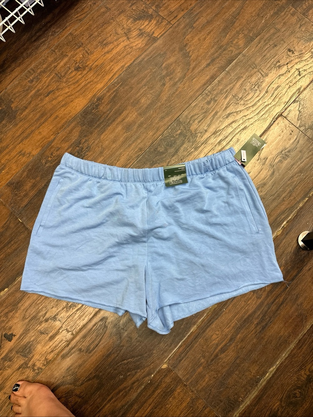 New Women’s Wild Fable Sweat Shorts Cotton Waistband Light Blue XXL <<<<423>>> - Picture 2 of 8